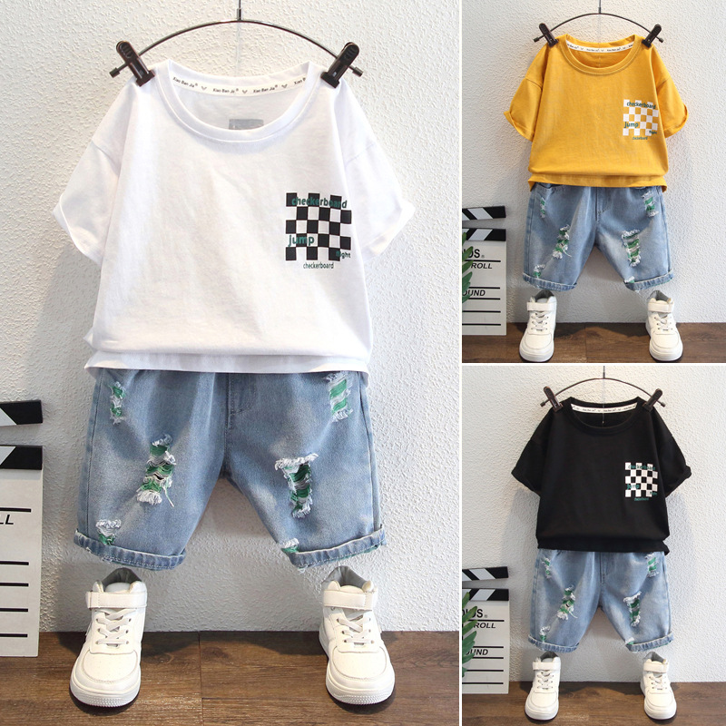 8017 Traje de verano para niños 25 nuevos tesoros para niños ropa extranjera ropa de verano para niños de moda ropa para niños de manga corta fresca y atractiva