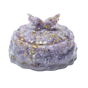 Wholesale natural crystal gravel glue drop degaussing box bracelet purification storage home decoration handicrafts