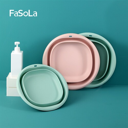 FaSoLa foldable washbasin dormitory student washbasin portable travel plastic compression basin home