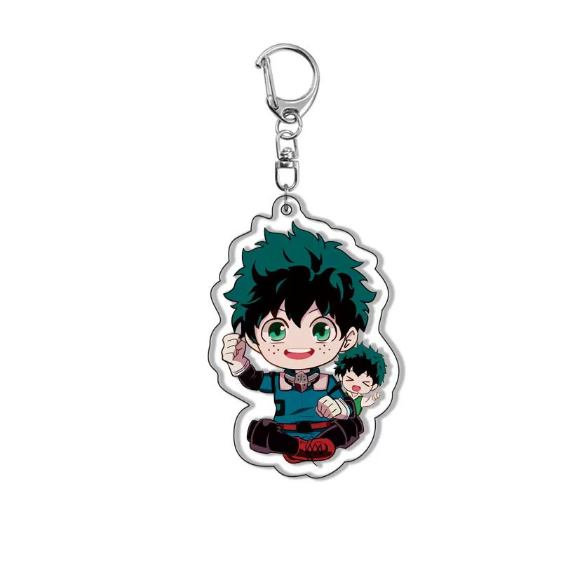 [Movement] Акриловый брелок из Моя герой Academia, Зеленая долина, длинная взрывная часть и примитивный прозрачный подвес