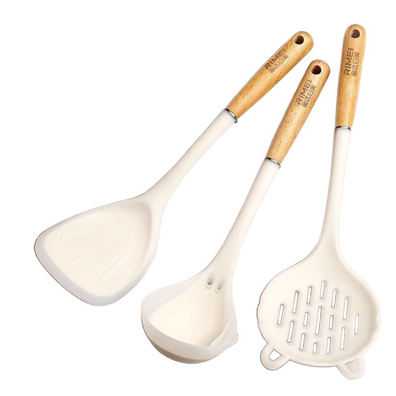 Jinda Rimei cuchara de cocina antiadherente cuchara de cocina doméstica cuchara de cocina resistente a alta temperatura set