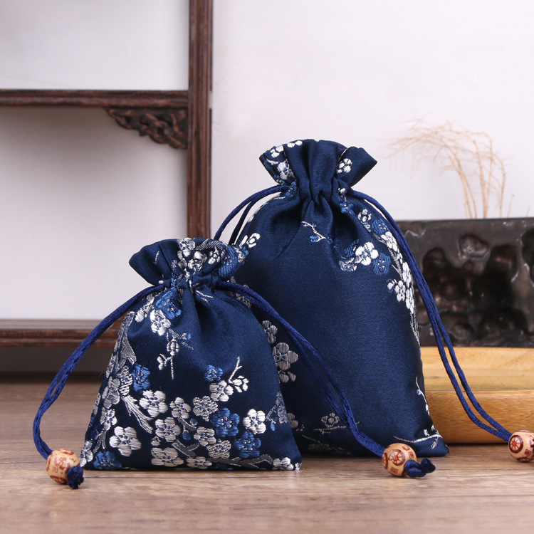 サテンの収納袋中国風梅の花の袋のアクセサリーの贈り物|undefined