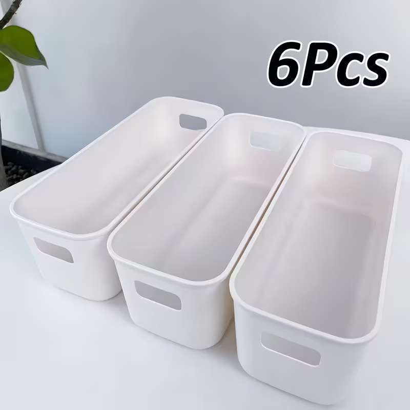 跨境专供桌面收纳盒化妆品零食收纳筐家用浴室厨房抽屉整理储物盒