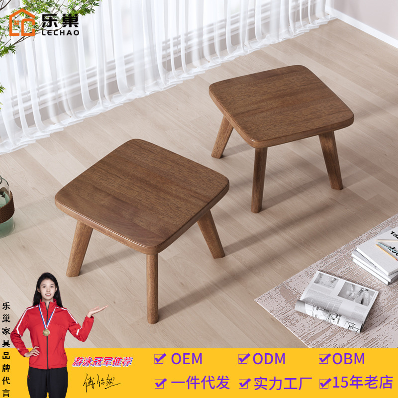 Solid Wood Small Stool Household Children's Stool Oak Low Stool Log Bench Nordic Round Stool Living Room Stool Factory Direct Supply