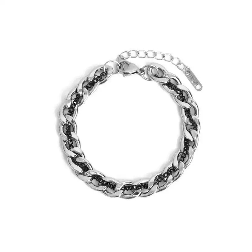 10mm black bracelet 17cm+5cm