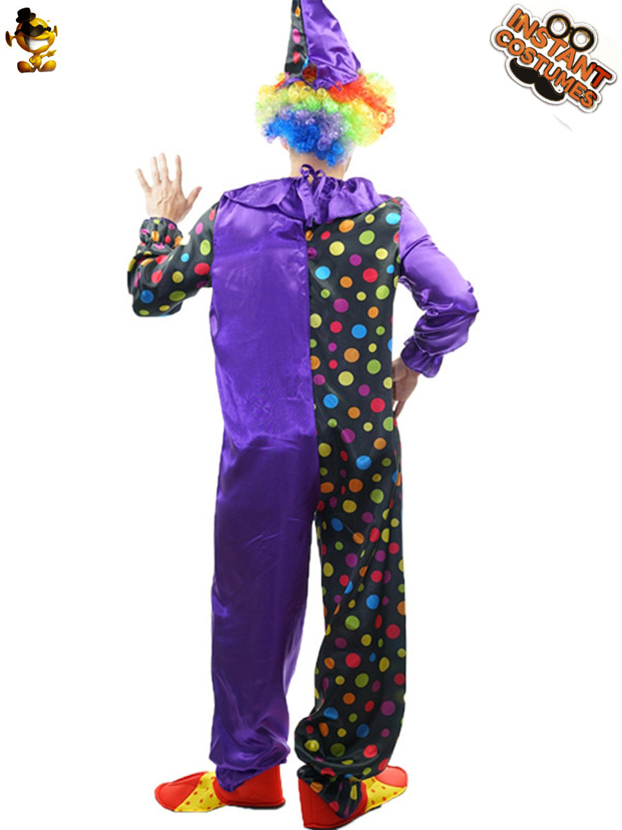 Halloween adulto hombre payaso etapa rendimiento traje de rol Halloween fiesta traje de rendimiento