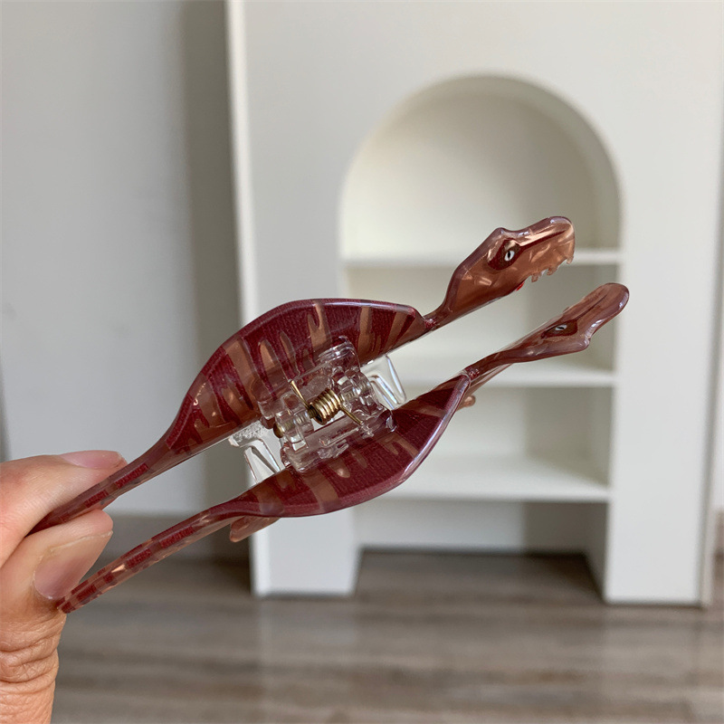 35g Weight Hair Claws Hair Accessories Type 1 Piece Quantity Holiday, Party Occasion Arylic Material Dinosaur Pattern Women's Gender Cute Style Cute Little Dinosaur Acrylic Small Jaw Clip Cute Personality Sweet Niche Hair Claw Hairpin Hair Ornaments New 8