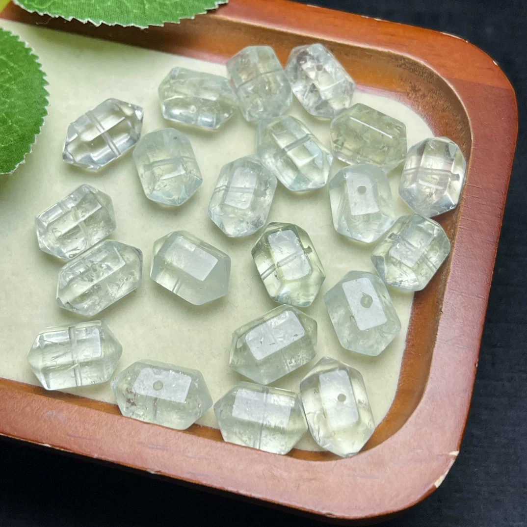 Natural Duo Bao Crystal Двойная скорость кристалл двойной кристалл двойной однопроходный DIY аксессуар Жёлтый кристалл двойной колонны Белый кристалл двойной однопроходный