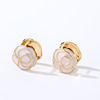 Earrings, advanced multicoloured accessory, flowered, high-quality style, bright catchy style, wholesale