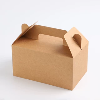 现货炸鸡盒定制一次性食品级牛皮纸外卖打包盒韩式手提炸鸡盒订做