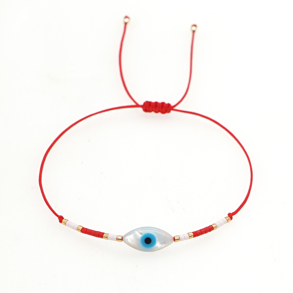 Simple Ethnic Style Lucky Eye Woven Beaded Bracelet display picture 3