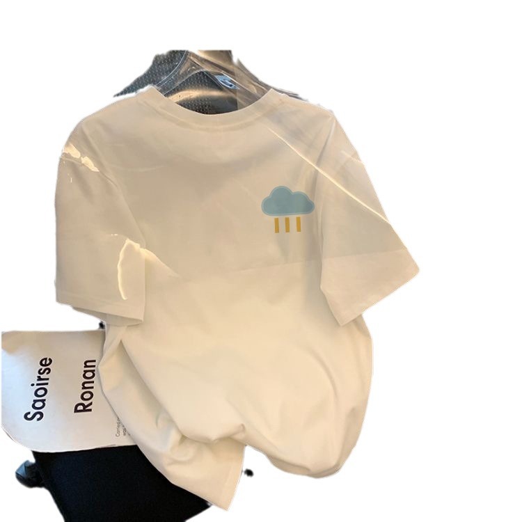 Men's short-sleeved T-shirt Ice Silk short-sleeved couple T-shirt summer round neck bottoming shirt casual all-match handsome top men