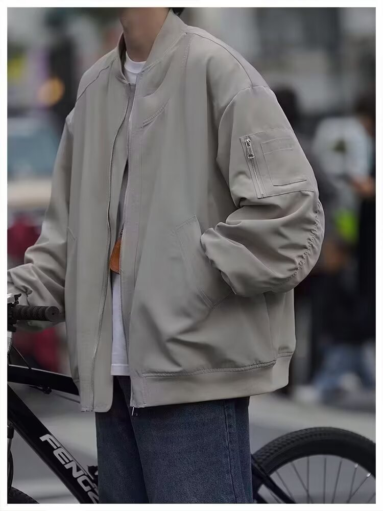 Herren Piloten Baseballjacke Mit Stehkragen Für Den Herbst_voghion.com