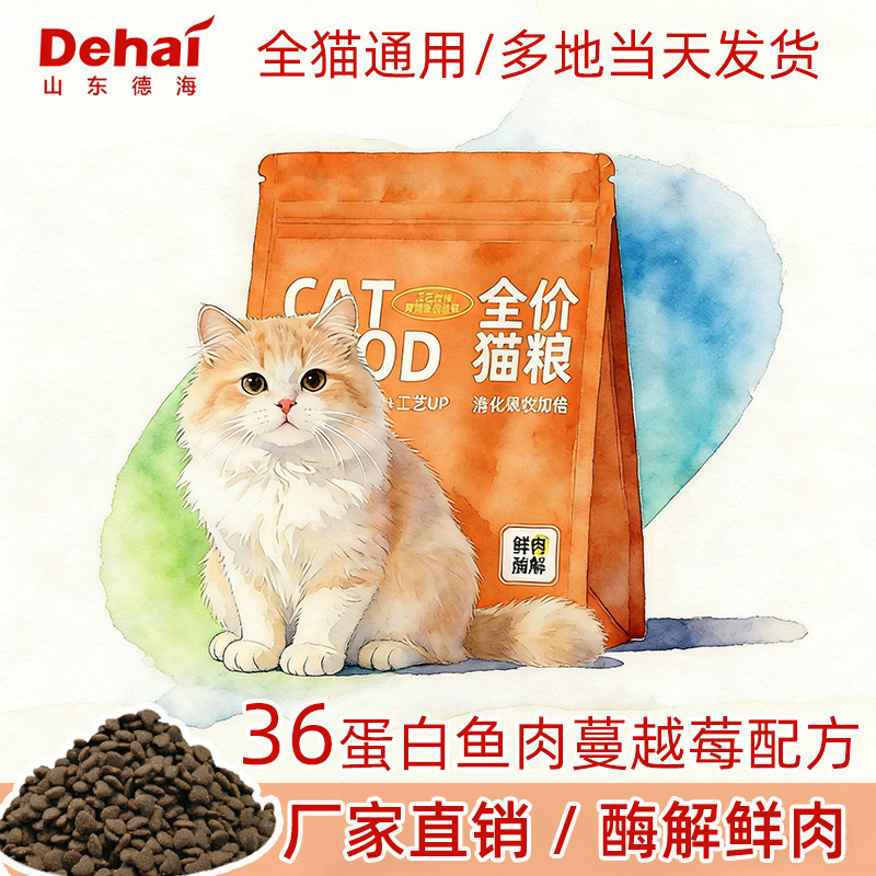 10kg Grain-Free Fresh Meat Cat Food Manufacturer Wholesale for Kittens and Adult Cats, Pet Complete Nutrition 5kg Economical Pack, One-Piece Dropshipping