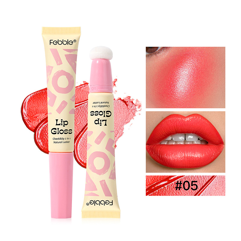 USHAS Europa y América Punto transfronterizo Esponja Cabeza Brillo de labios Taza impermeable y antiadherente Lápiz labial líquido hidratante FBC023 image 11