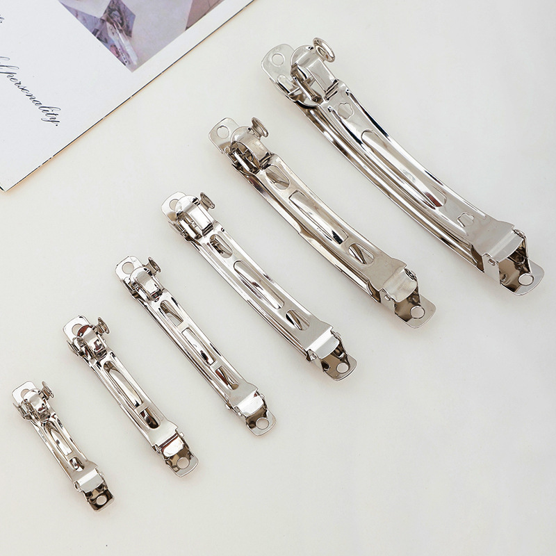 Korean DIY Hairpin Accessories Butterfly Clip Three-Piece Spring Clip Hairpin Simple Hairpin Semi-Finished Accessories