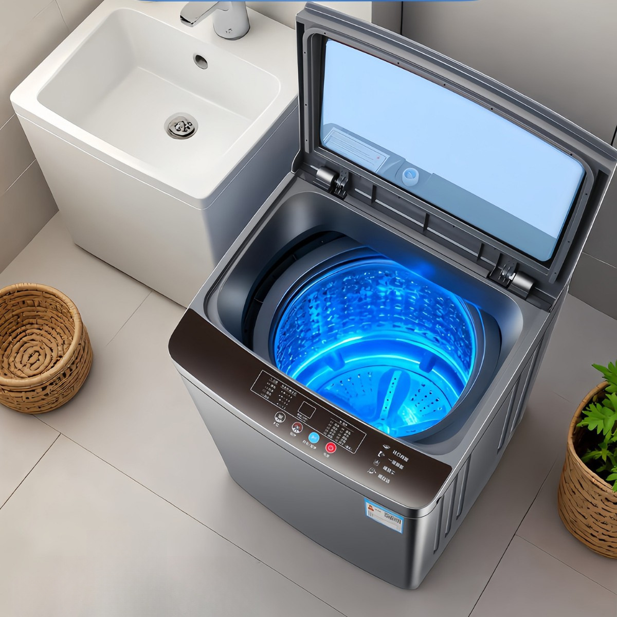 Fully Automatic Household Washing Machine, Small Pulsator for Dormitory Rental, with Integrated Washing and Drying for 10kg Family