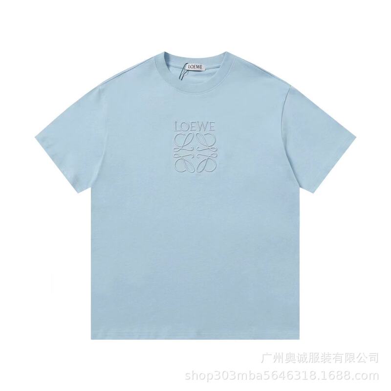 クロスボーダー 25ss Luojia 刺繍ロゴ クラシック ファッション ルーズ コットン Tシャツ カジュアル 半袖 男女兼用 カップル用|undefined