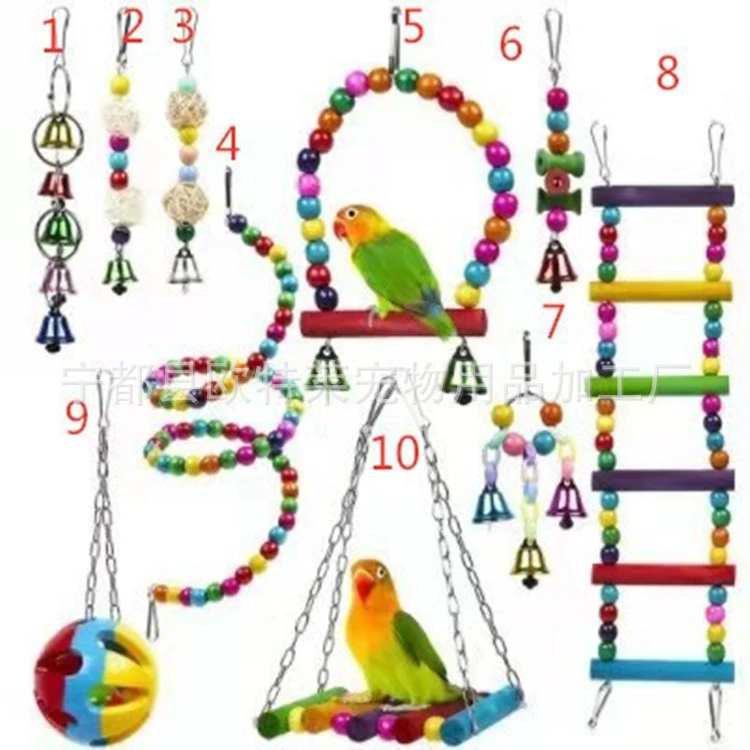 Набор из 10 предметов попугая комбинированная игрушка птица игрушка качели