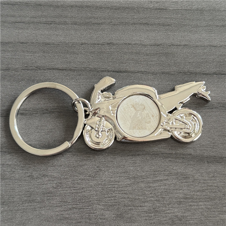 Zinc Alloy 3D Stereo Trendyy Model Motorcycle Cartoon Blank Advertising Logo Gift Keychain