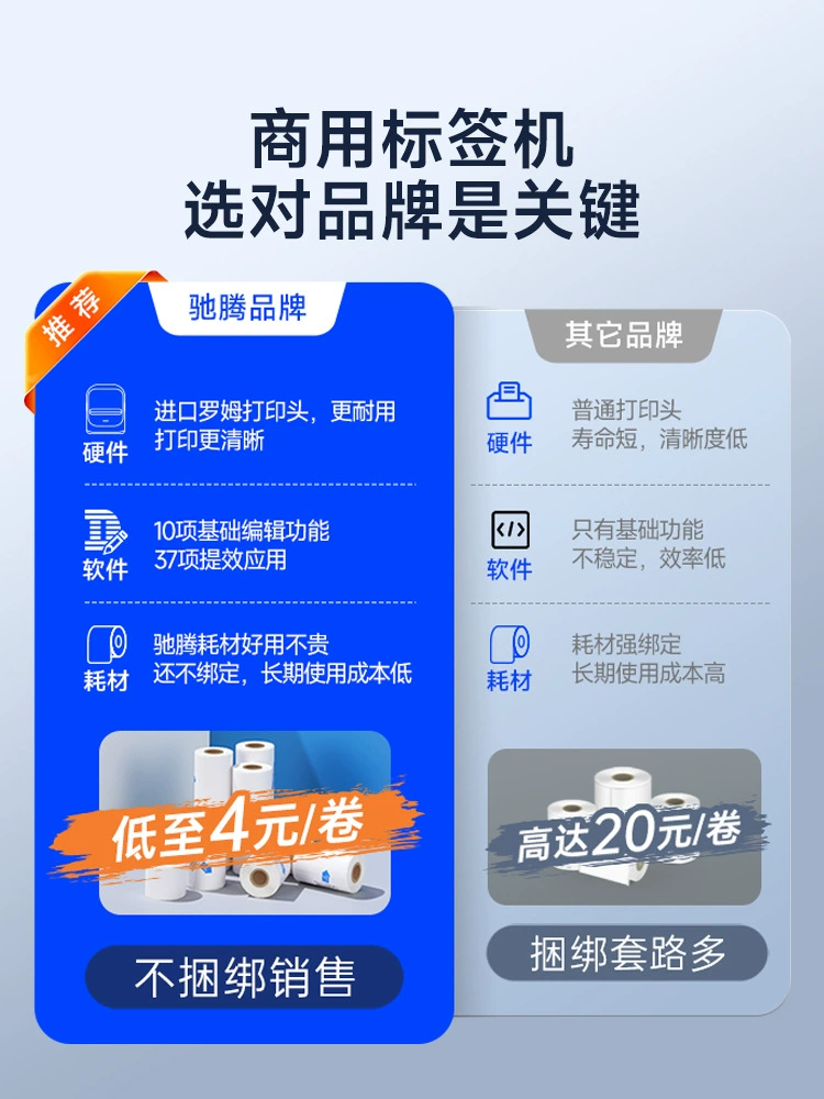 Ручной принтер, наклейки для коммерческого использования, 221b, Bluetooth