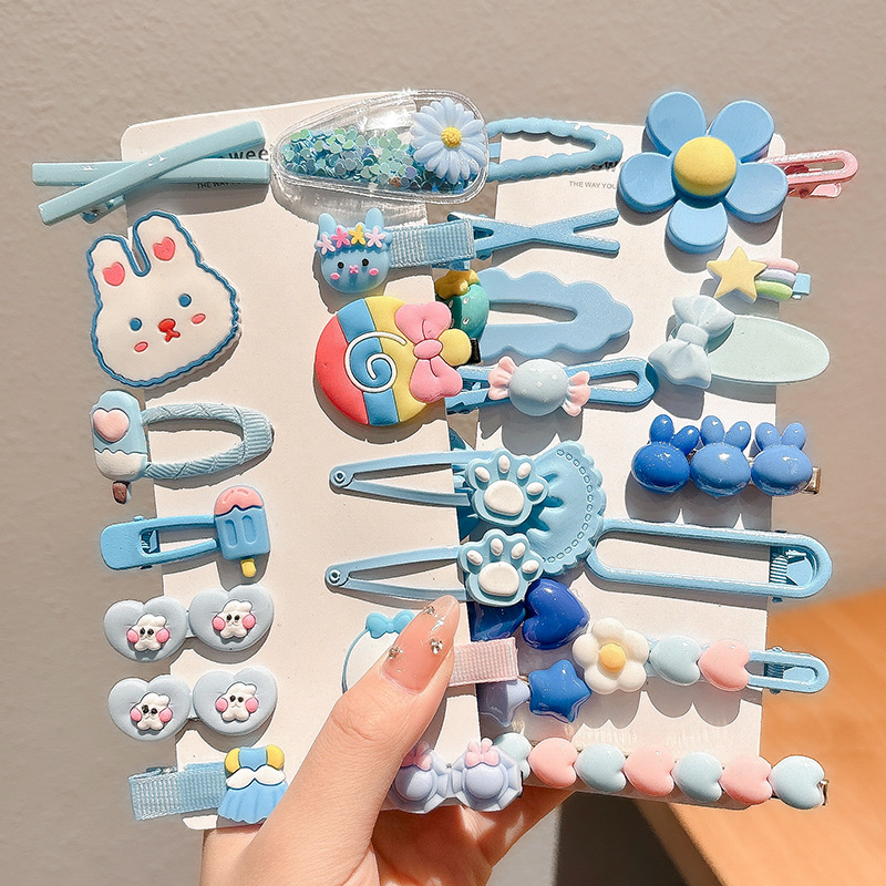 2024 nuevo clip BB de color lindo clip de cabello de boca de pato chica lateral clip de frange para niños tocado tarjeta de cabello rotura