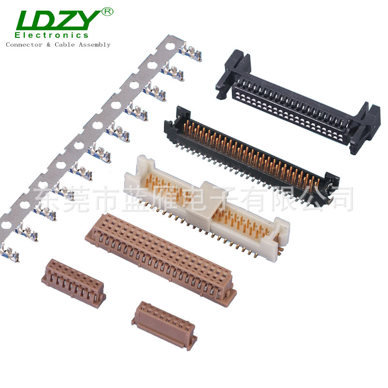 LDZY供应HRS DF13 单双排胶壳端子 180度立贴针座连接器