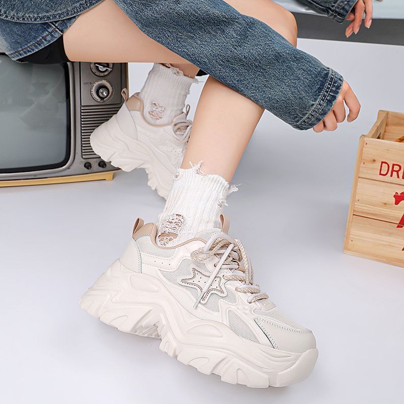 Black Warrior Dad Shoes For Women, 2025 Spring New Versatile Thick-Soled Casual Sports Shoes, Popular Women's Footwear_vogvips.com