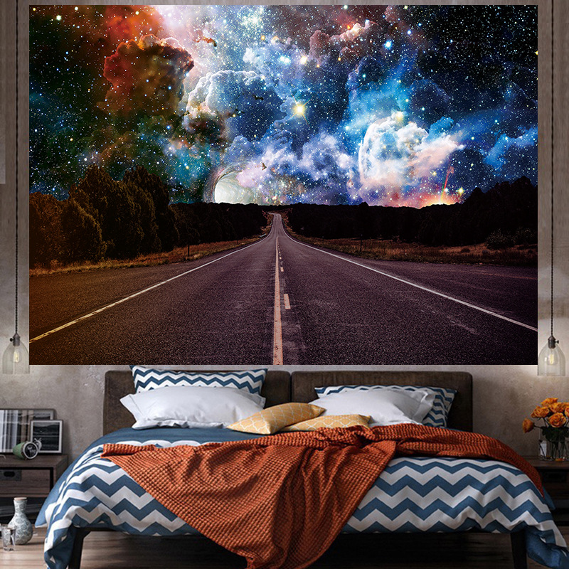 Tela de fondo ins estilo colgante papel pintado de tela dormitorio habitación renovación diseño noche lienzo cartel decorativo paño de pared