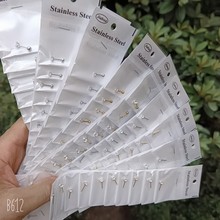 新款不褪色不锈钢清新欧美四爪耳蜗钉耳钉螺丝拧养耳洞免摘锆石耳