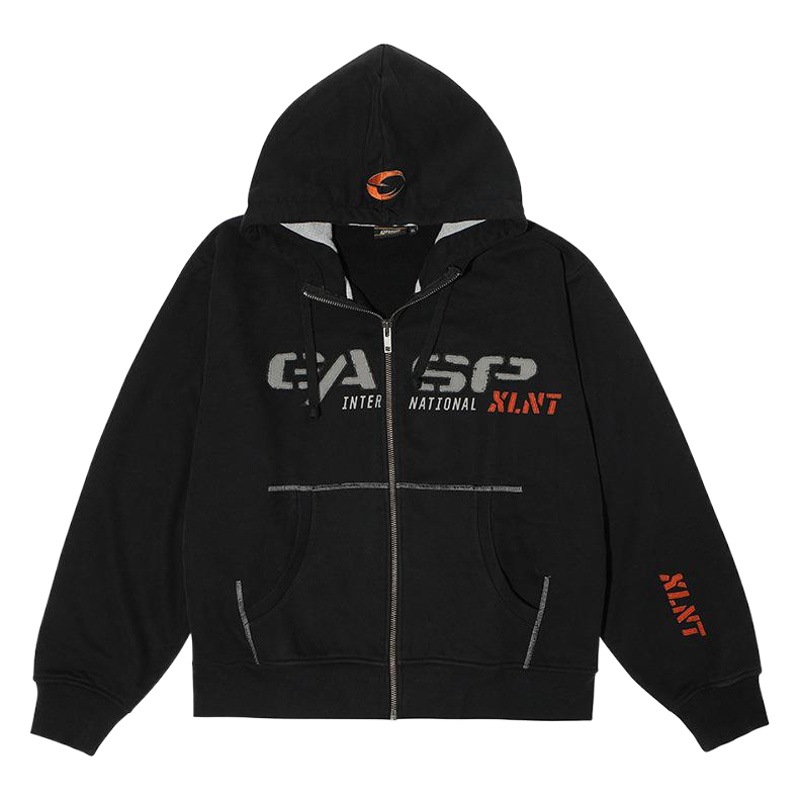 GASP Autumn and Winter Warm Muscle Thickened Velvet Loose Large Size Sports Warcraft Bodybuilding Fitness Sweater Jacket