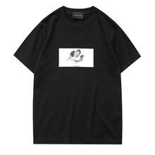 WP.S欧美潮牌3D立体印花天使街头纯棉宽松短袖男女T恤情侣装夏季