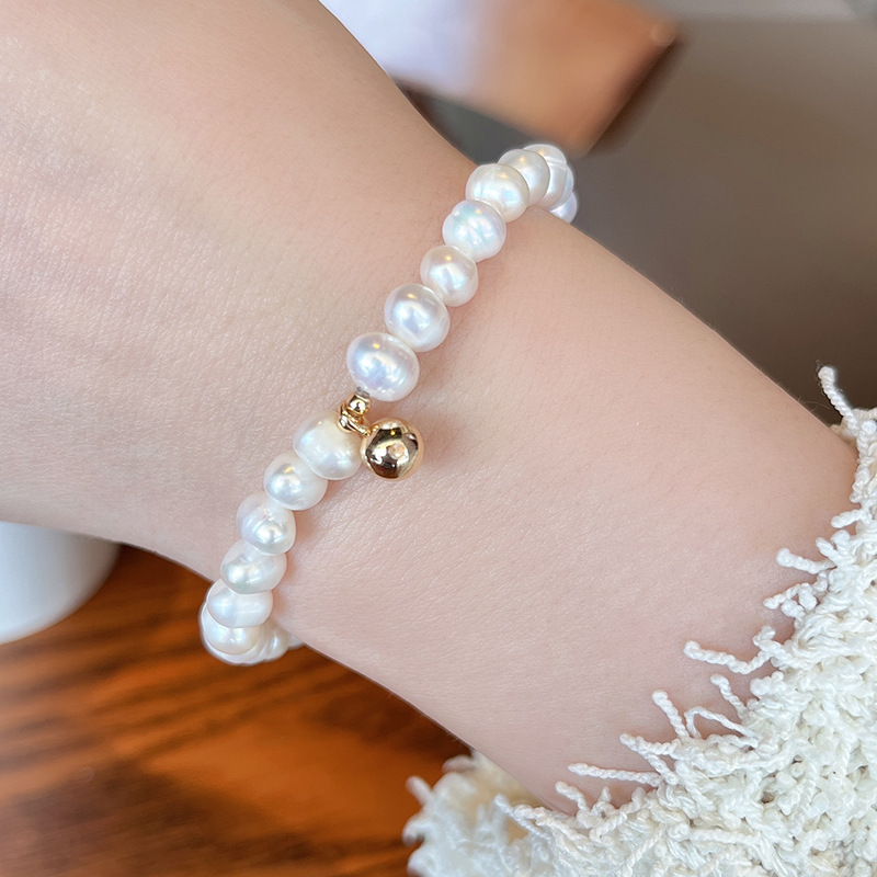 Fashion Round Pearl Beaded Bracelets 1 Piece