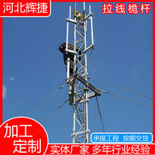 输电线路拉线桅杆自立式抱杆楼顶信号天线一体化快装塔钢结构增高