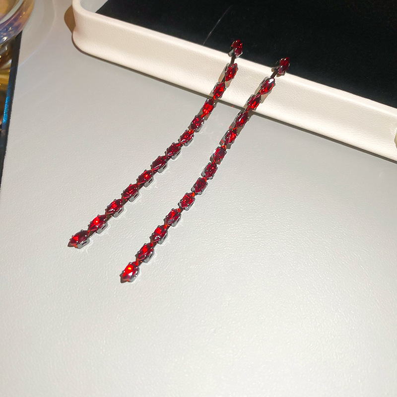 86# silver needle-gun black-red-tassel