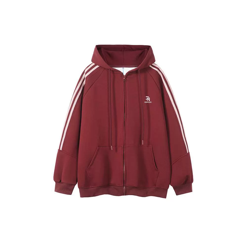 Бургундская осенняя толстовка, теплая одежда для пары, кардиган, oversize