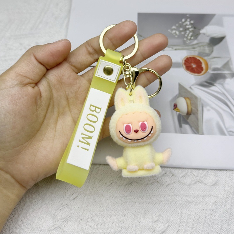 クロスボーダー特大ラブブキーホルダー植毛人形ペンダントかわいい漫画ラブブキーホルダーペンダント|undefined