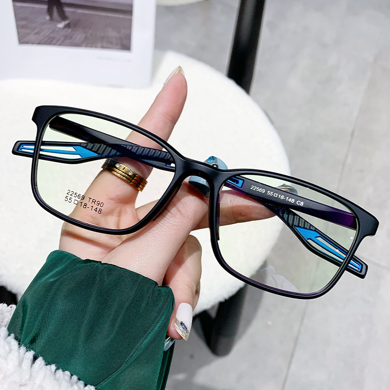 New Tr90 Sports Basketball Glasses Frame for Men and Women Running Anti-Fall Optical Frame with Prescription Big Face Myopia Glasses Frame