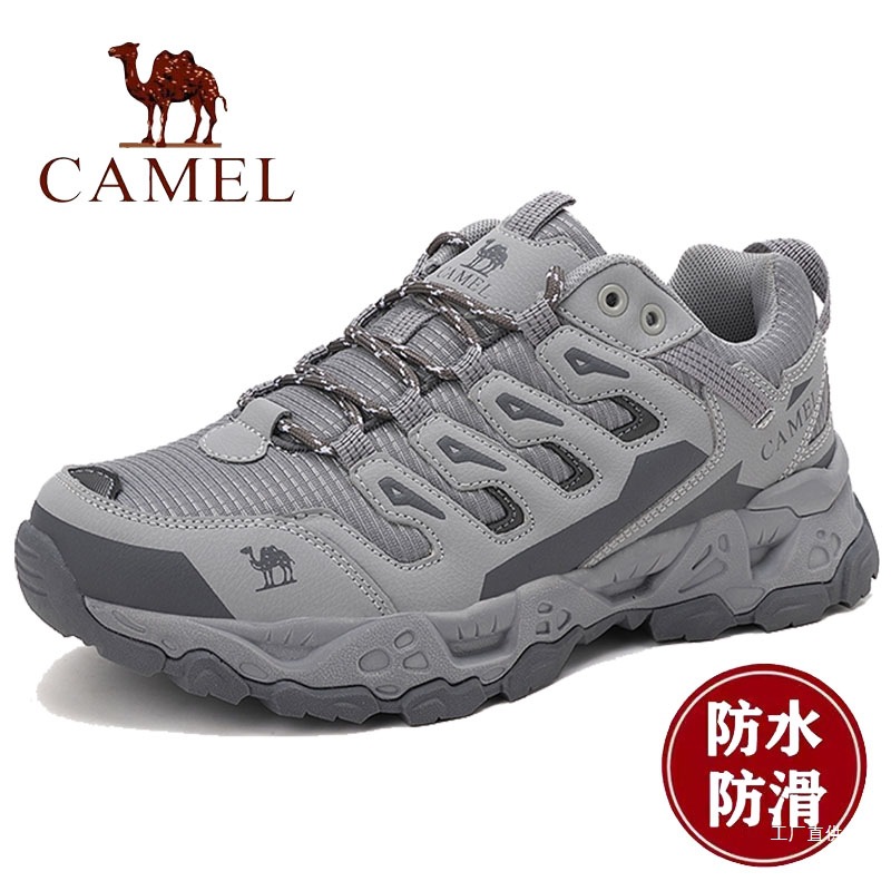 断码特价骆驼男鞋春秋真皮防水休闲运动鞋轻便软底户外防滑登展驰
