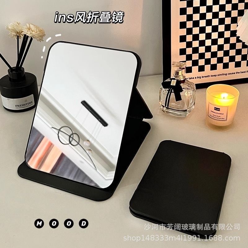 小镜子随身带镜子化妆镜大梳妆化妆镜子桌面立式桌面镜子化手持镜|undefined