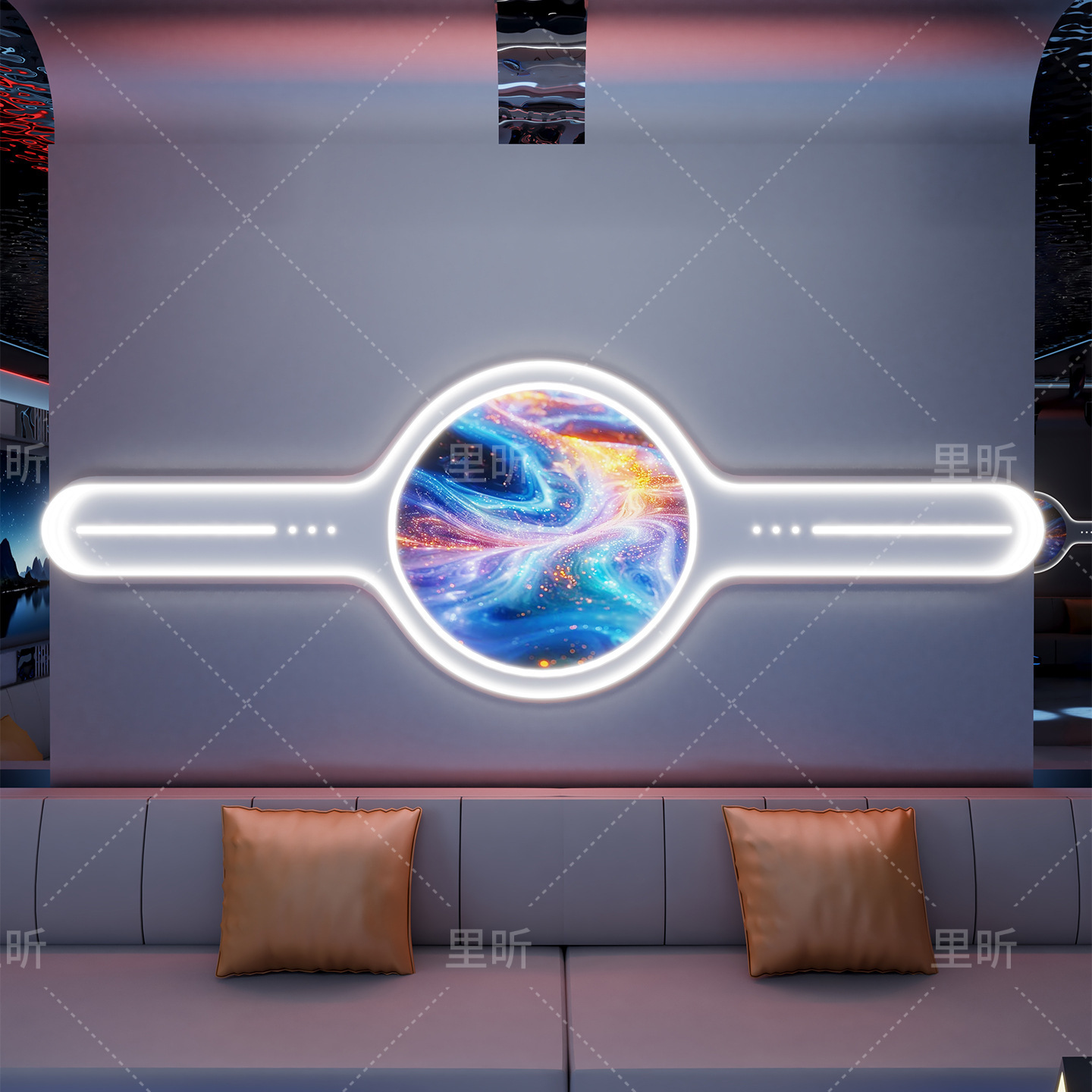 Módulo de modelado de espejo ktv lámpara hotel bar sala de juegos de Internet café techo ilusión módulo de fondo de luz