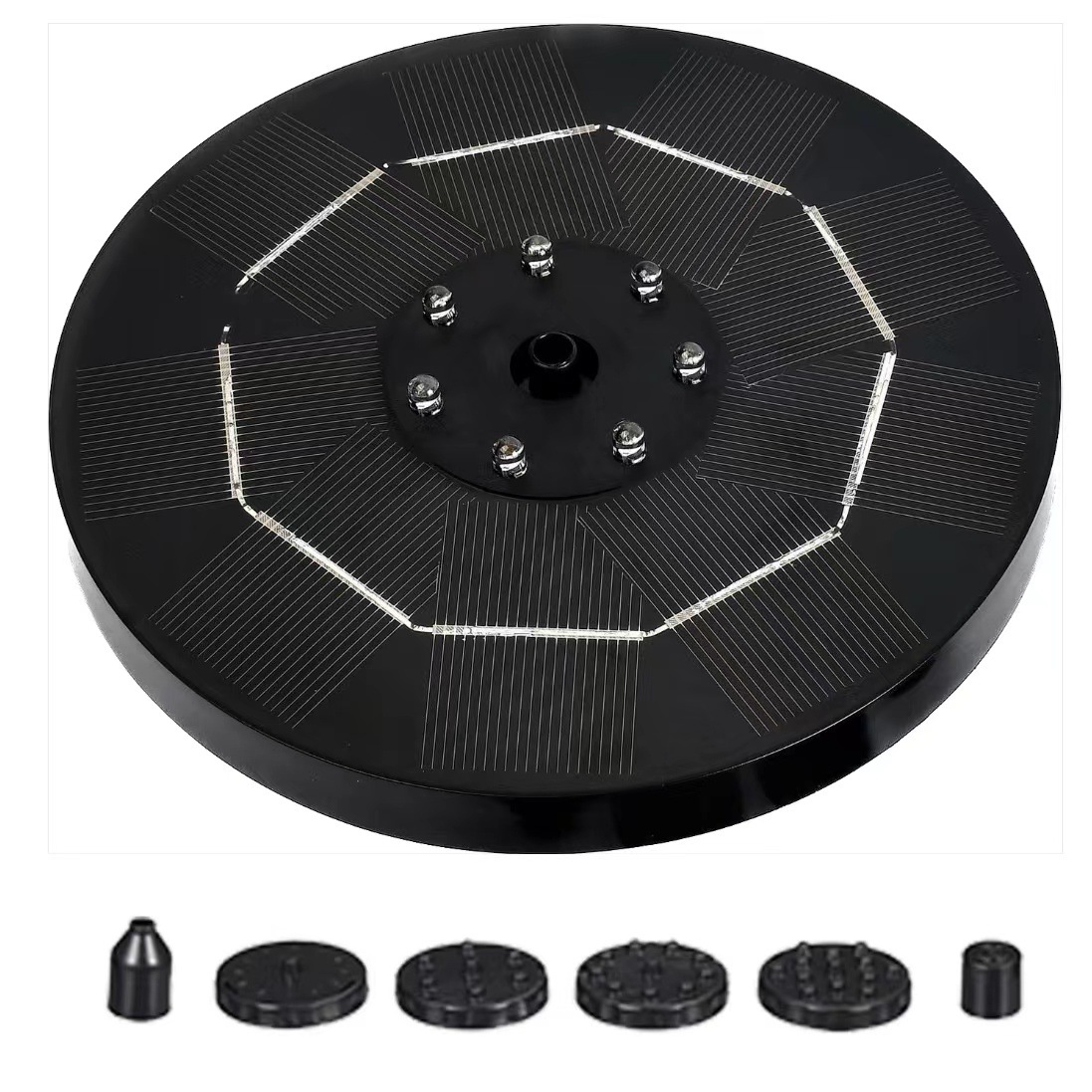 높은 배터리가있는 16cm 7LED 램프