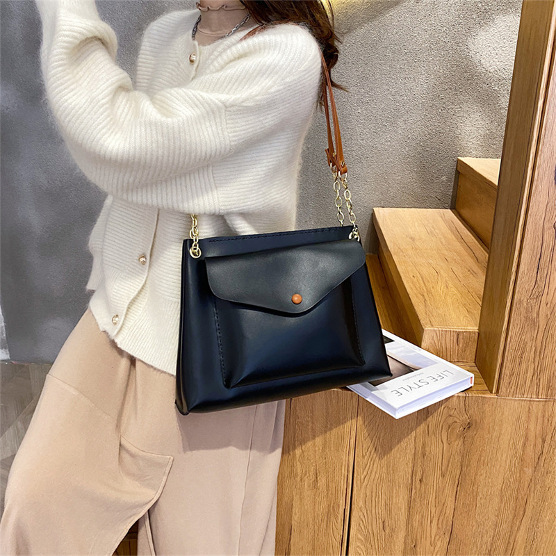 Suministro de transmisión en vivo otoño nuevo material hecho a mano bolsa de mujer DIY hecho en casa retro hombro bolsa de mensajero de gran capacidad