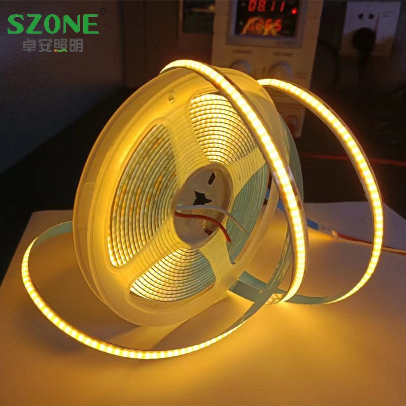 COB双色灯带三色24V低压LED灯带智能家居调光调色柔性自粘软灯条