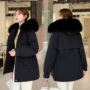 加厚中长款linerjacketwomen棉服