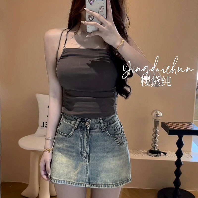 Black summer tank top