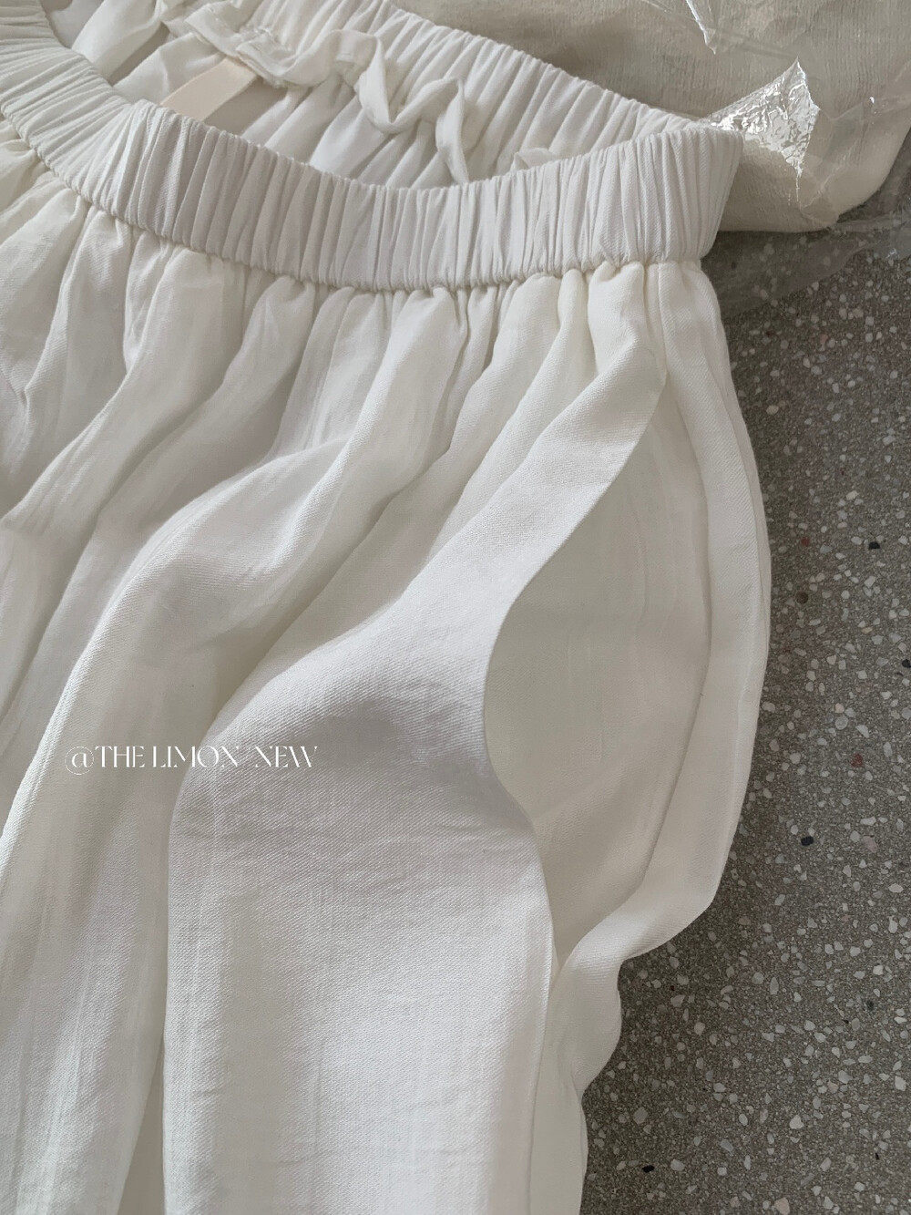Quần culottes nữ ống rộng cạp cao thiết kế nhún eo phong cách thoải mái — Thẻ nông, màu đen, màu hồng, màu cam chi tiết 25