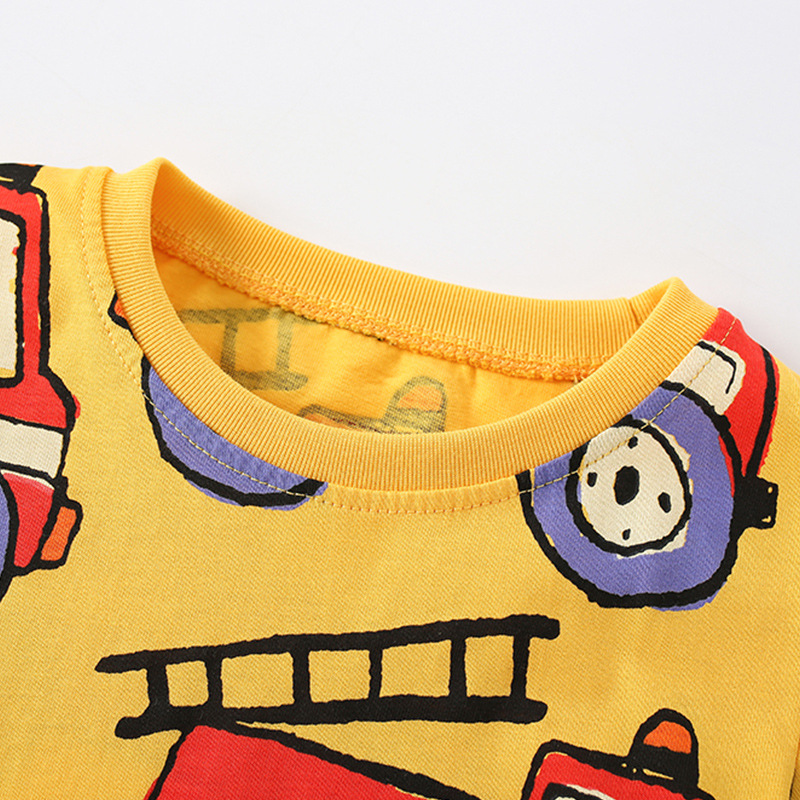 Malwee camiseta de los muchachos verano nuevos niños europeos y americanos guapos DE LOS NIÑOS impresos cuello redondo manga corta top