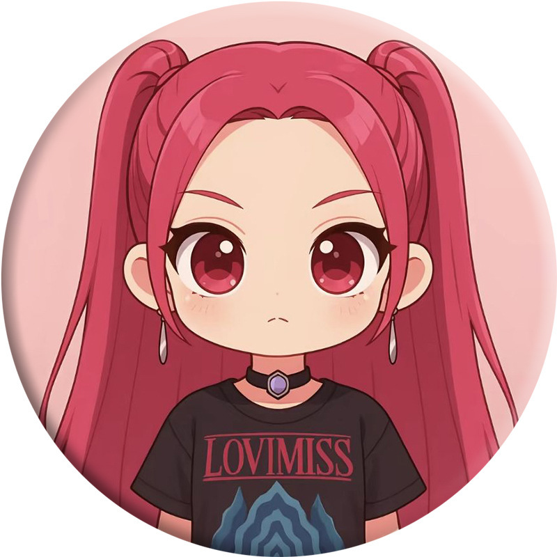 HUNTRIX猎魔女团 卡通马口铁徽章 吧唧 镜子钥匙扣 挂件 周边|undefined