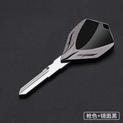 Motorcycle Key blank suitable for - gunmetal-mirror-black-ymh-26